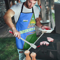 Uzbekistan Apron with National Coat of Arms and Modern Gradient Design - Wonder Print Shop