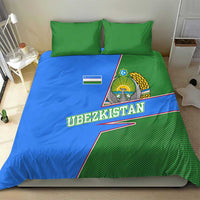 Uzbekistan Bedding Set with National Coat of Arms and Modern Gradient Design - Wonder Print Shop