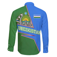 Uzbekistan Family Matching Tank Maxi Dress and Hawaiian Shirt with National Coat of Arms and Modern Gradient Design - Wonder Print Shop