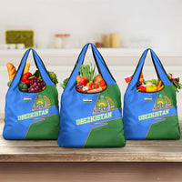 Uzbekistan Grocery Bag with National Coat of Arms and Modern Gradient Design - Wonder Print Shop