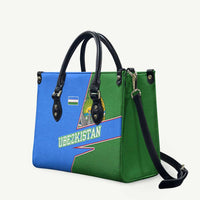Uzbekistan Leather Bag with National Coat of Arms and Modern Gradient Design - Wonder Print Shop