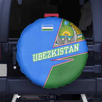 Uzbekistan Spare Tire Cover with National Coat of Arms and Modern Gradient Design - Wonder Print Shop