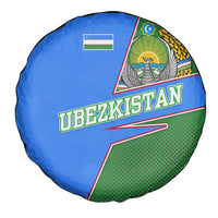 Uzbekistan Spare Tire Cover with National Coat of Arms and Modern Gradient Design - Wonder Print Shop