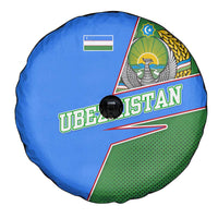 Uzbekistan Spare Tire Cover with National Coat of Arms and Modern Gradient Design - Wonder Print Shop