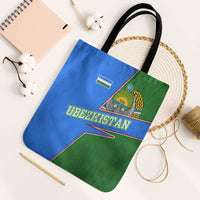 Uzbekistan Tote Bag with National Coat of Arms and Modern Gradient Design - Wonder Print Shop