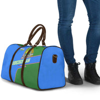 Uzbekistan Travel Bag with National Coat of Arms and Modern Gradient Design - Wonder Print Shop