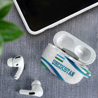 Uzbekistan AirPods Case with Ribbon Wave Design - Wonder Print Shop