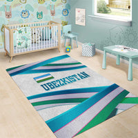 Uzbekistan Area Rug with Ribbon Wave Design - Wonder Print Shop