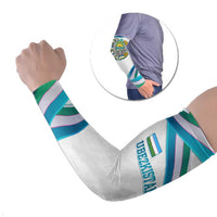 Uzbekistan Arm Sleeves with Ribbon Wave Design - Wonder Print Shop