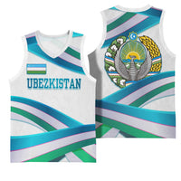 Uzbekistan Basketball Jersey with Ribbon Wave Design - Wonder Print Shop