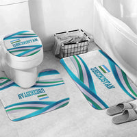 Uzbekistan Bathroom Set with Ribbon Wave Design - Wonder Print Shop