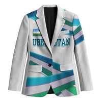Uzbekistan Blazer with Ribbon Wave Design - Wonder Print Shop