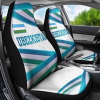Uzbekistan Car Seat Cover with Ribbon Wave Design - Wonder Print Shop