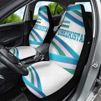 Uzbekistan Car Seat Cover with Ribbon Wave Design - Wonder Print Shop