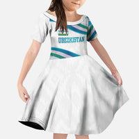 Uzbekistan Family Matching Puletasi and Hawaiian Shirt with Ribbon Wave Design - Wonder Print Shop