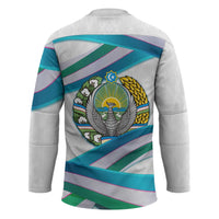 Uzbekistan Hockey Jersey with Ribbon Wave Design - Wonder Print Shop