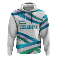 Uzbekistan Hoodie with Ribbon Wave Design - Wonder Print Shop