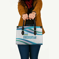 Uzbekistan Leather Bag with Ribbon Wave Design - Wonder Print Shop