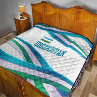 Uzbekistan Quilt with Ribbon Wave Design - Wonder Print Shop