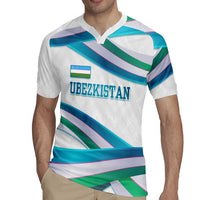 Uzbekistan Rugby Jersey with Ribbon Wave Design - Wonder Print Shop