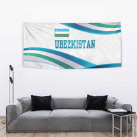 Uzbekistan Tapestry with Ribbon Wave Design - Wonder Print Shop
