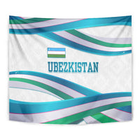Uzbekistan Tapestry with Ribbon Wave Design - Wonder Print Shop
