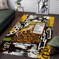 Leopard Gecko Area Rug Tiny Dinosaur Department Funny Pest Control Graffiti