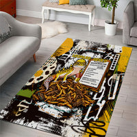Leopard Gecko Area Rug Tiny Dinosaur Department Funny Pest Control Graffiti