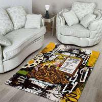 Leopard Gecko Area Rug Tiny Dinosaur Department Funny Pest Control Graffiti