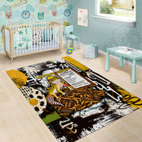 Leopard Gecko Area Rug Tiny Dinosaur Department Funny Pest Control Graffiti
