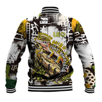 Leopard Gecko Baseball Jacket Tiny Dinosaur Department Funny Pest Control Graffiti