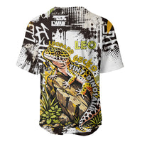Leopard Gecko Baseball Jersey Tiny Dinosaur Department Funny Pest Control Graffiti