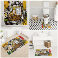 Leopard Gecko Bathroom Set Tiny Dinosaur Department Funny Pest Control Graffiti