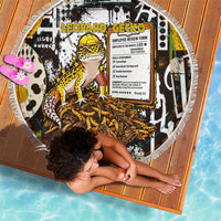 Leopard Gecko Beach Blanket Tiny Dinosaur Department Funny Pest Control Graffiti