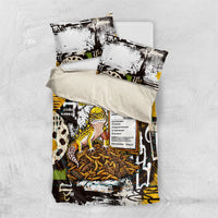 Leopard Gecko Bedding Set Tiny Dinosaur Department Funny Pest Control Graffiti