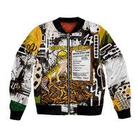Leopard Gecko Bomber Jacket Tiny Dinosaur Department Funny Pest Control Graffiti