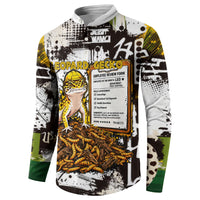 Leopard Gecko Button Sweatshirt Tiny Dinosaur Department Funny Pest Control Graffiti