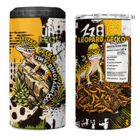 Leopard Gecko 4 in 1 Can Cooler Tumbler Tiny Dinosaur Department Funny Pest Control Graffiti