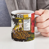 Leopard Gecko Ceramic Mug Tiny Dinosaur Department Funny Pest Control Graffiti