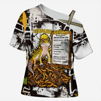 Leopard Gecko Cross Shoulder Shirt Tiny Dinosaur Department Funny Pest Control Graffiti