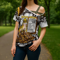 Leopard Gecko Cross Shoulder Shirt Tiny Dinosaur Department Funny Pest Control Graffiti