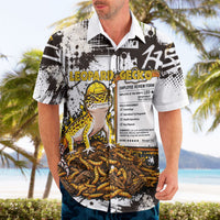 Leopard Gecko Hawaiian Shirt Tiny Dinosaur Department Funny Pest Control Graffiti