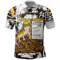 Leopard Gecko Polo Shirt Tiny Dinosaur Department Funny Pest Control Graffiti