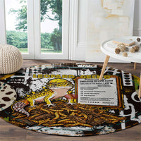Leopard Gecko Round Carpet Tiny Dinosaur Department Funny Pest Control Graffiti