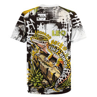 Leopard Gecko Rugby Jersey Tiny Dinosaur Department Funny Pest Control Graffiti