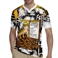 Leopard Gecko Rugby Jersey Tiny Dinosaur Department Funny Pest Control Graffiti