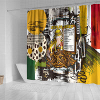 Leopard Gecko Shower Curtain Tiny Dinosaur Department Funny Pest Control Graffiti