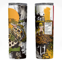 Leopard Gecko Skinny Tumbler Tiny Dinosaur Department Funny Pest Control Graffiti