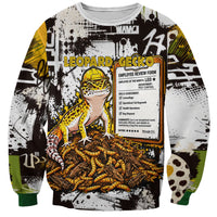 Leopard Gecko Sweatshirt Tiny Dinosaur Department Funny Pest Control Graffiti