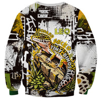 Leopard Gecko Sweatshirt Tiny Dinosaur Department Funny Pest Control Graffiti